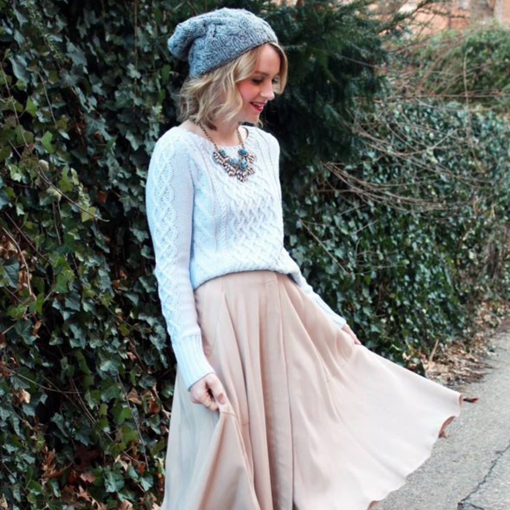 Old Navy Light Blue Cable Knit Sweater